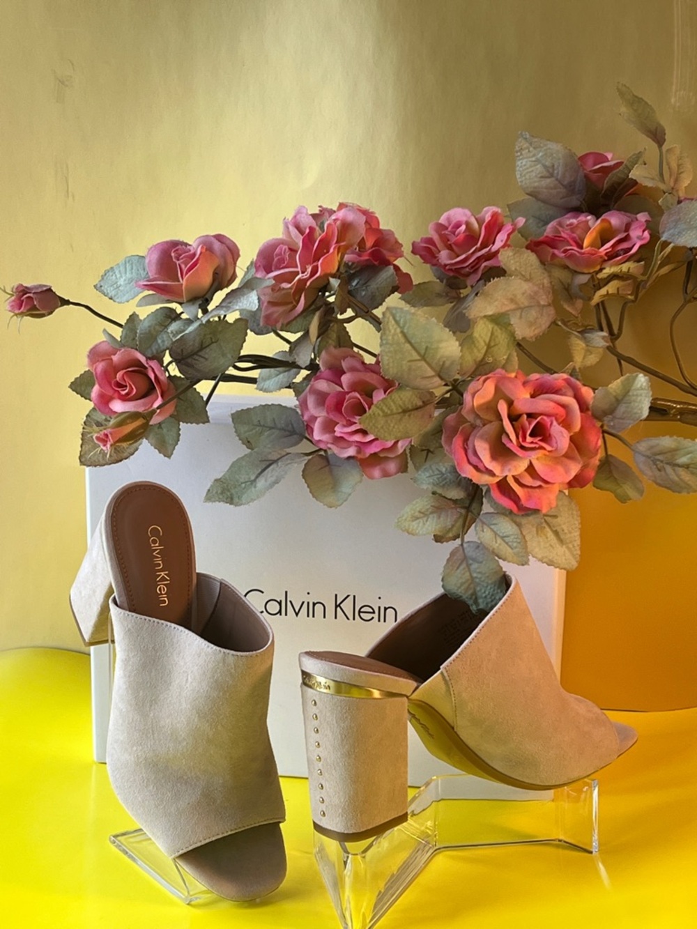 BEAUTIFUL SUEDE STUDDED MULES